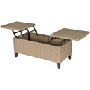 2-in-1 garden table with storage space khaki