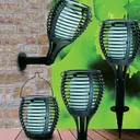 VT-719 Solar lamp flashlight with moving flame and twilight sensor