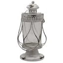 Metal lantern in antique grey