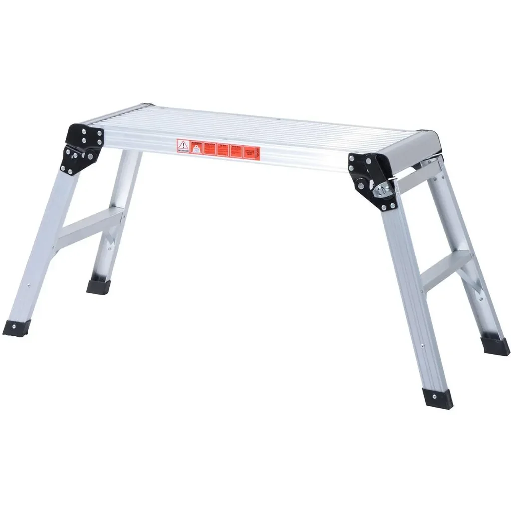 Work platform with integrated folding lock silver