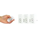 Set of 3 wireless sockets and remote control