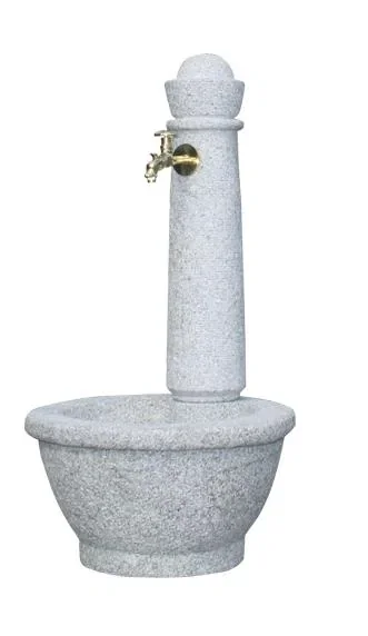 Stone fountain ROMA, light granite