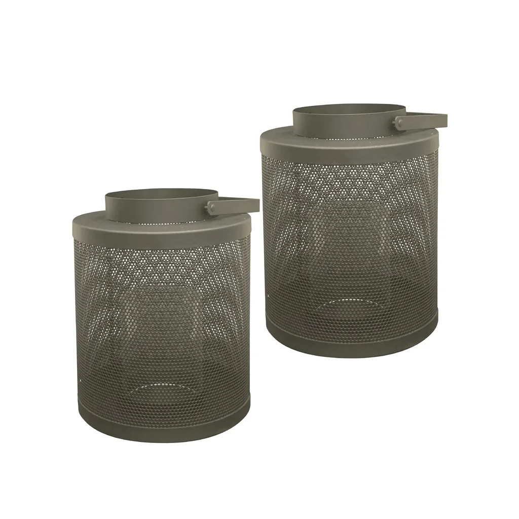 Lanterns set of 2 made of metal