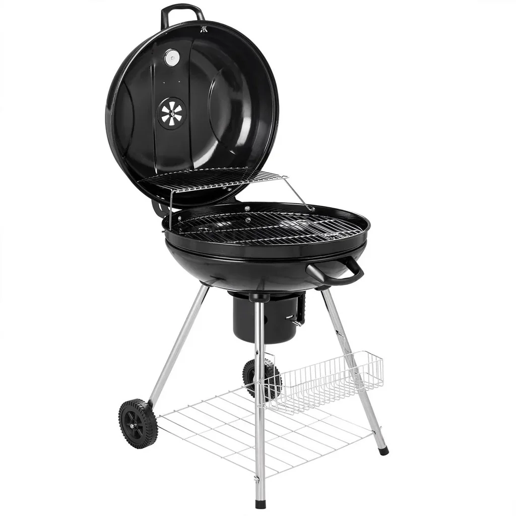 Barbecue - BBQ - on two wheels - Black - 90x58x68cm