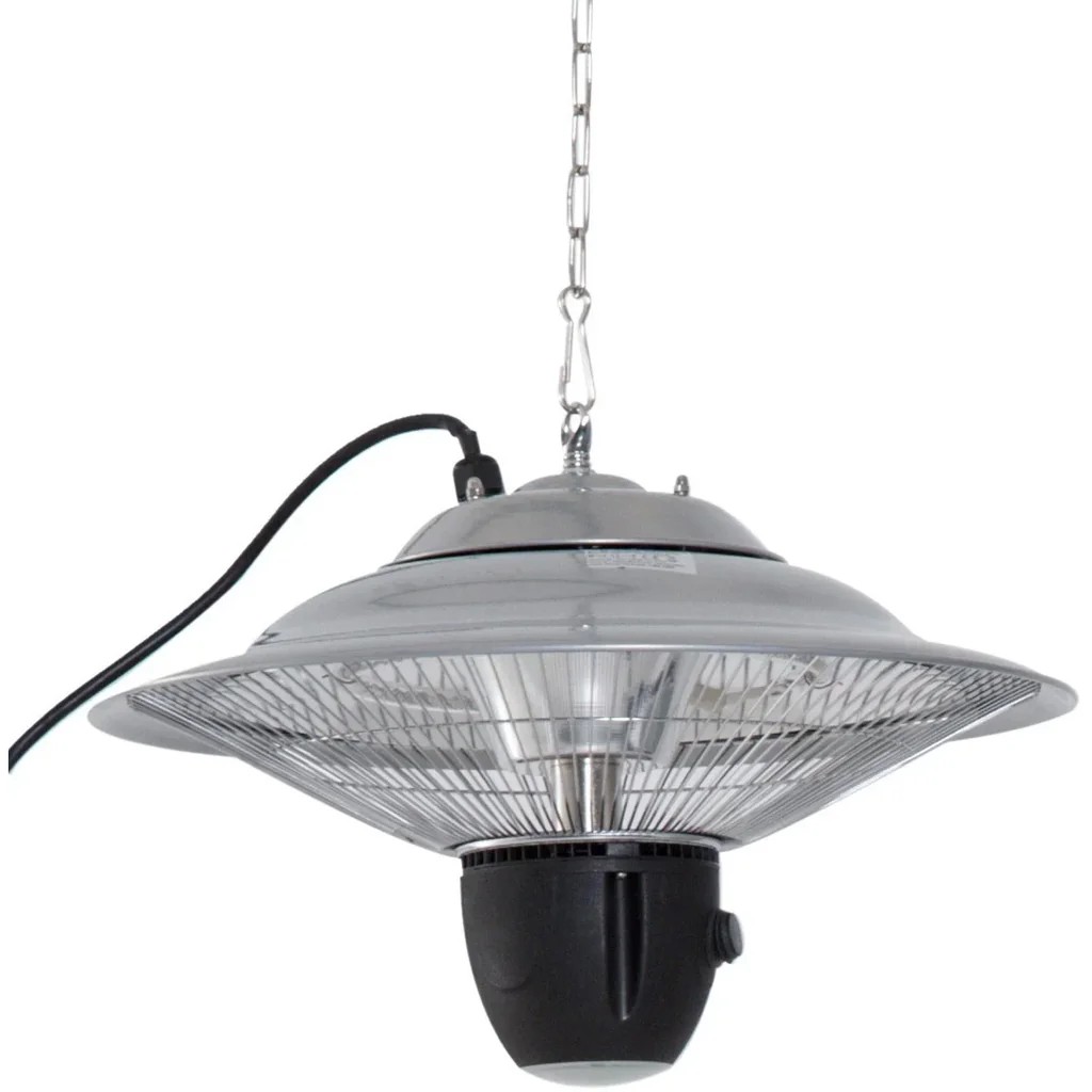 1500W LED heater with remote control, aluminum silver