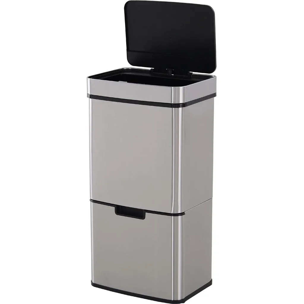 Waste bin with sensor silver