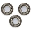 VT-4444 3-piece set of recessed spotlights - 5W - 400 Lm - 3000K - Silver