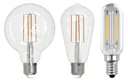Retro LED bulb, bulb-shaped, 2.5 watts, E14