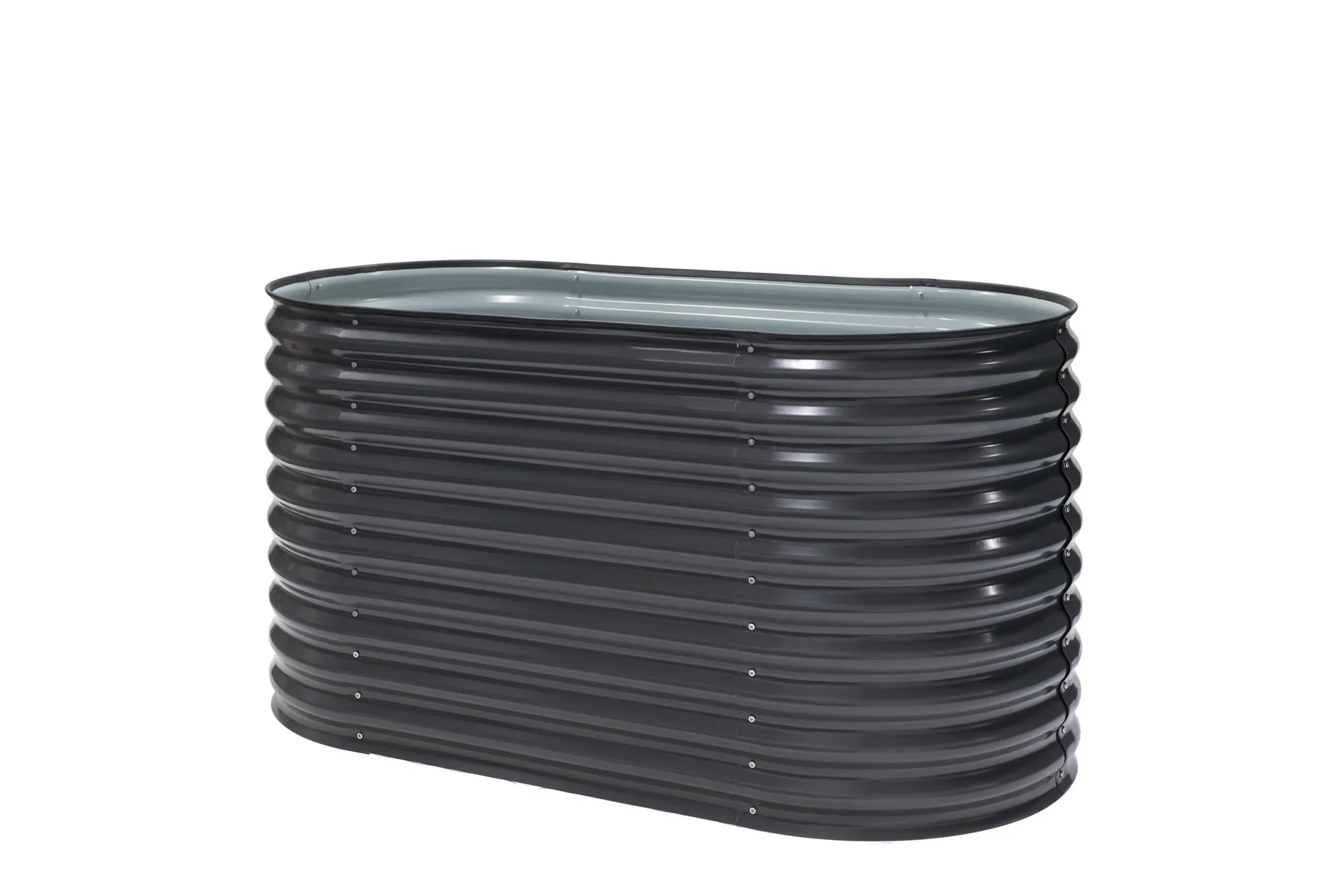 Raised Garden Bed Grow Faster, 160×80×82 cm, Anthracite – Galvanized Corrugated Metal