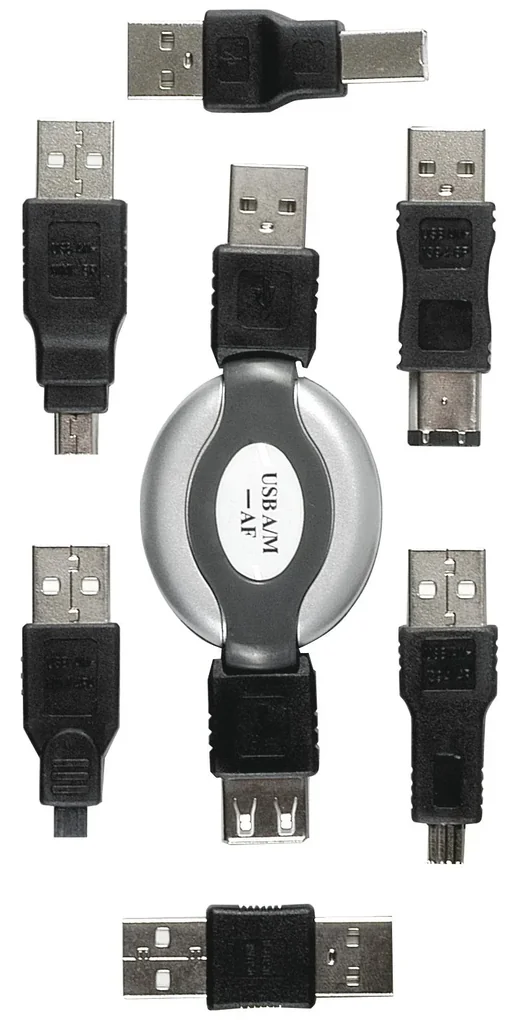 USB adapter set, 7 pieces