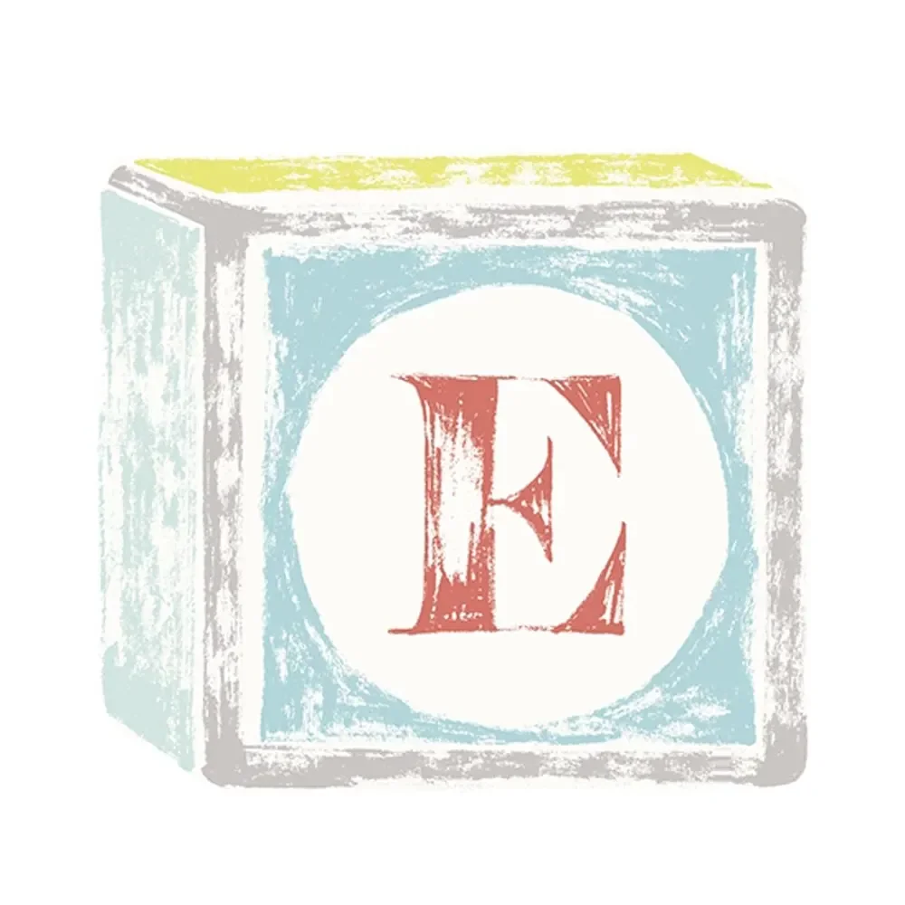 Lilipinso sticker letter on play cubes e