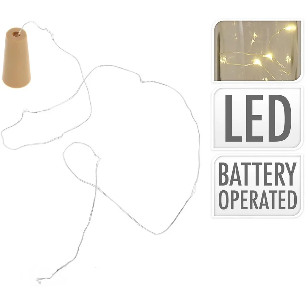 Bottle cork with illuminated LED