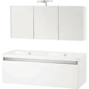 Bathroom furniture Stripe 120cm including lighting - White