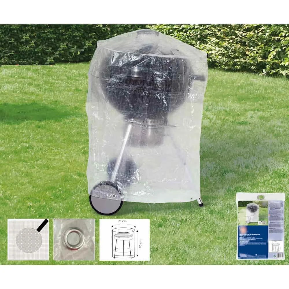 Round Grill Cover, Transparent BBQ Cover 70x90cm
