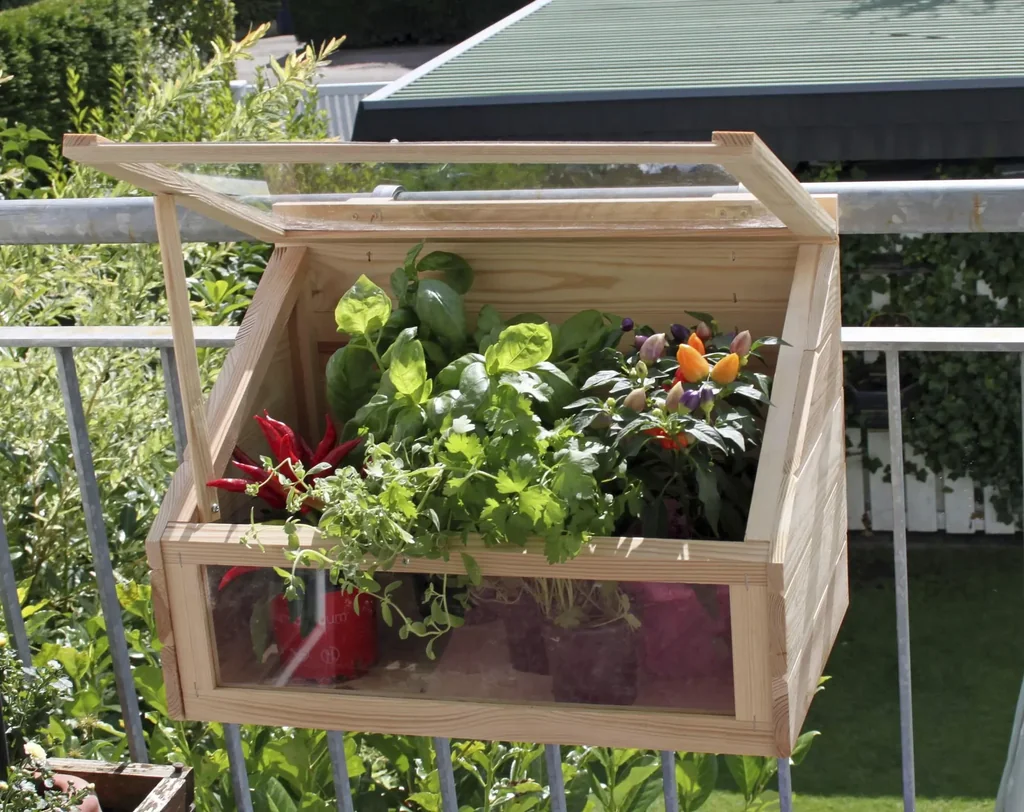 Mini greenhouse balcony natural