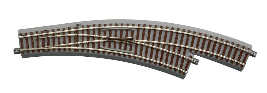 Curved switch right R3/4 for manual operation