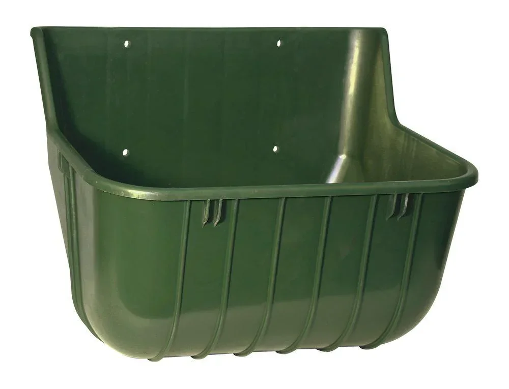 Feeding trough without protective edge