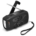 Solar crank radio with flashlight
