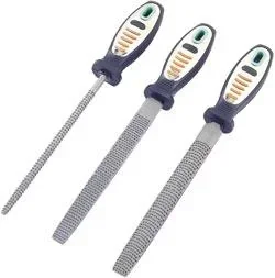 Wood rasp set 3 pcs. with half-round, round and flat wood rasps