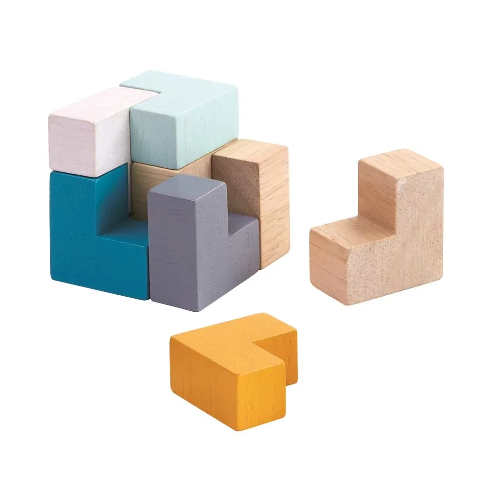 Plan Toys puzzle cubes wood