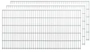 Double-rod fence panel set, green, 15 pieces, each 103 cm x 200 cm