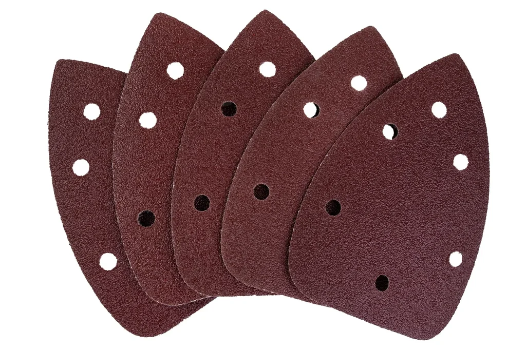 Sanding triangles, grain 60, 140 x 140 x 8 mm, 5 pieces
