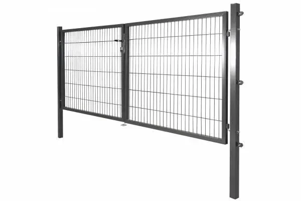 Garden gate for standard fence panel, double-leaf