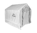 Greenhouse 3.24 m² White, 180×180 cm – Compact Foil Greenhouse with Roll-Up Door, Weatherproof
