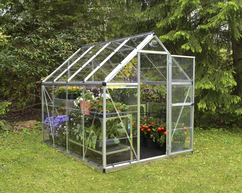 Greenhouse "Harmony", Aluminum, Silver, 247 x 185 x 208 cm