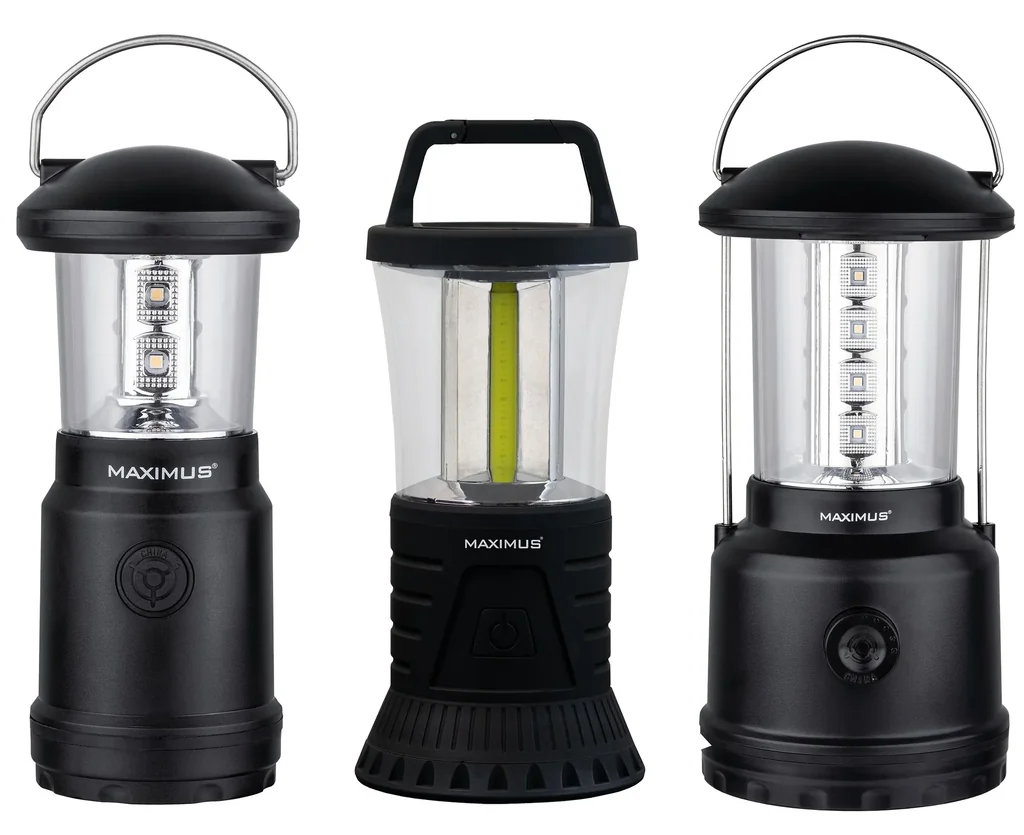 LED camping light with suspension, dimmable