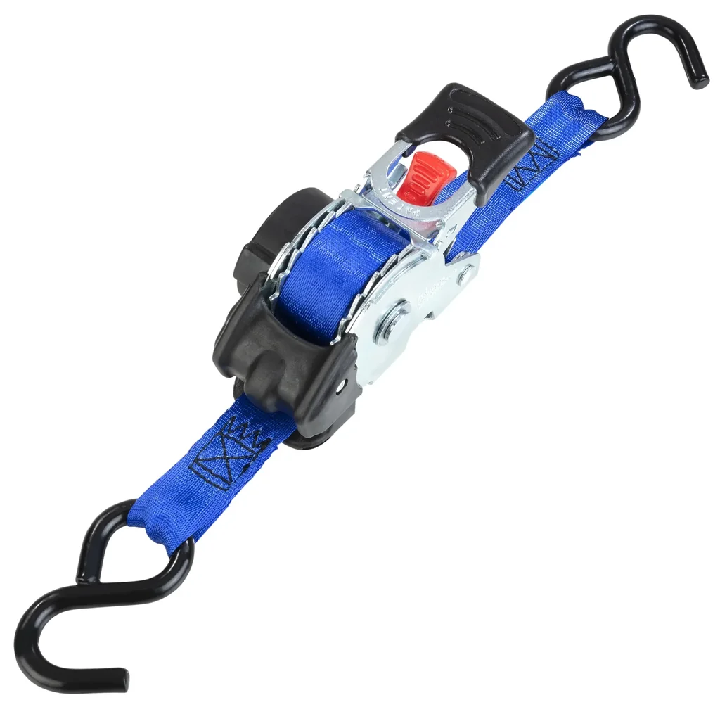 Automatic lashing strap with S-hook, 3 m x 25 mm