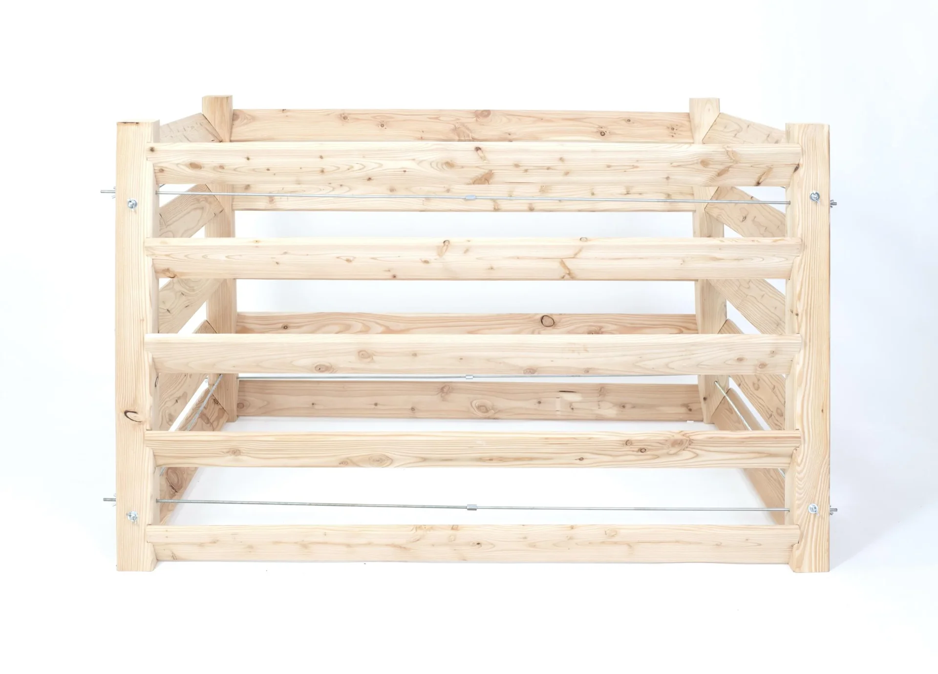Composter Konni L, 130×100×80 cm, Natural – FSC Larch Wood, 1,040 l
