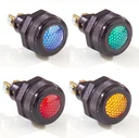 Warning light, green, 12 V/ 24 V - for installation in the dashboard