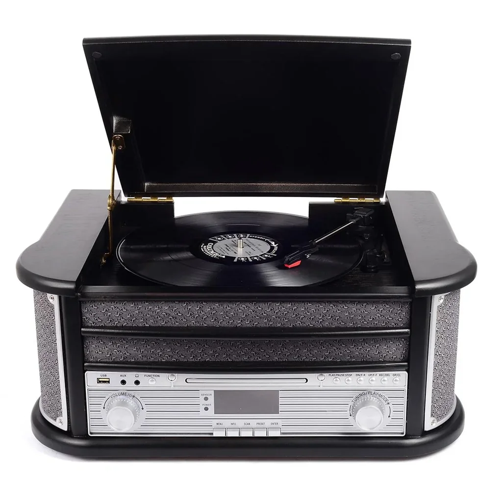 Retro HiFi system with DAB in black