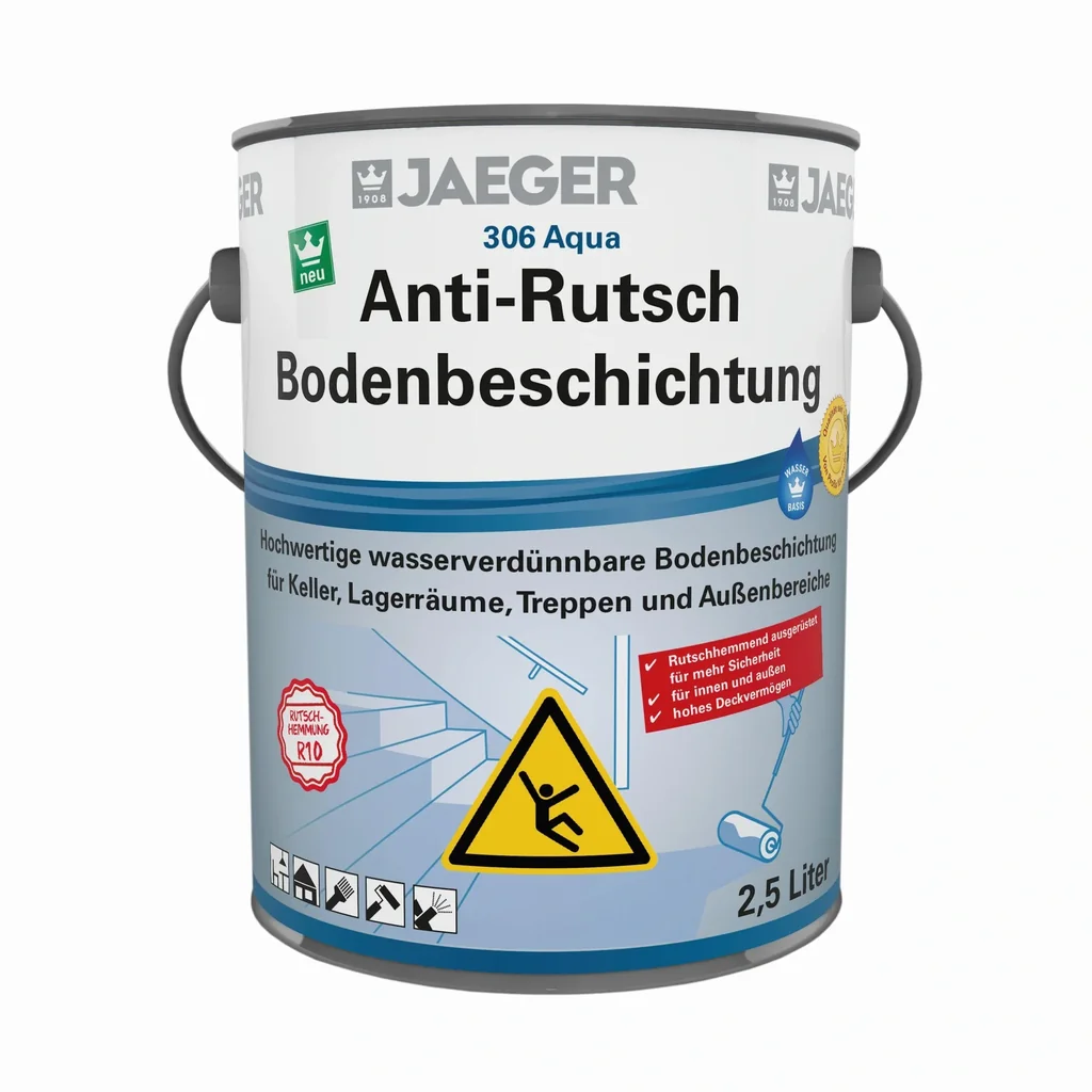 Aqua anti-slip floor coating, RAL 7001 silver grey