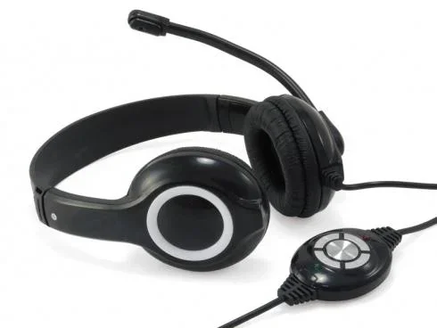 Headset USB 2m cable, microphone, remote control stereo black