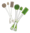 Silicone dish brush set, 3-piece, beige