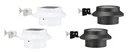LED solar gutter lights, set of 2, black