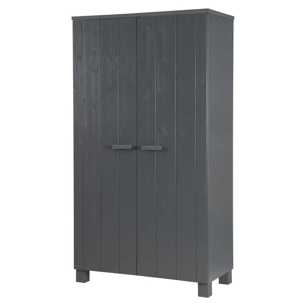Wood 2 door cabinet Dennis steel gray