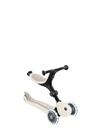 GLOBBER GO-UP ACTIVE LIGHTS ECO – 3 in 1 Dreirad, Laufrad und Scooter, 120/80 mm, 3-rädrig, höhenverstellbar, kokos weiß