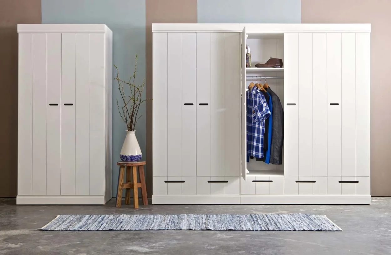 Wood addition interior division for 2 door cupboard