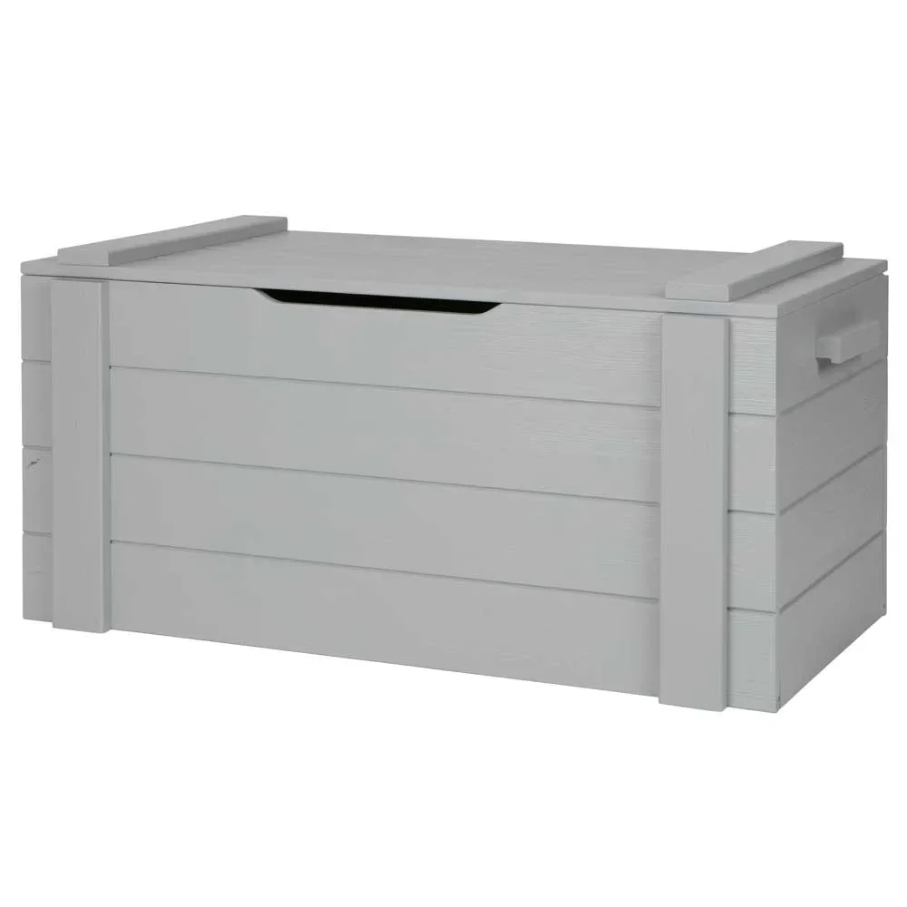 Wood toy chest Dennis concrete gray