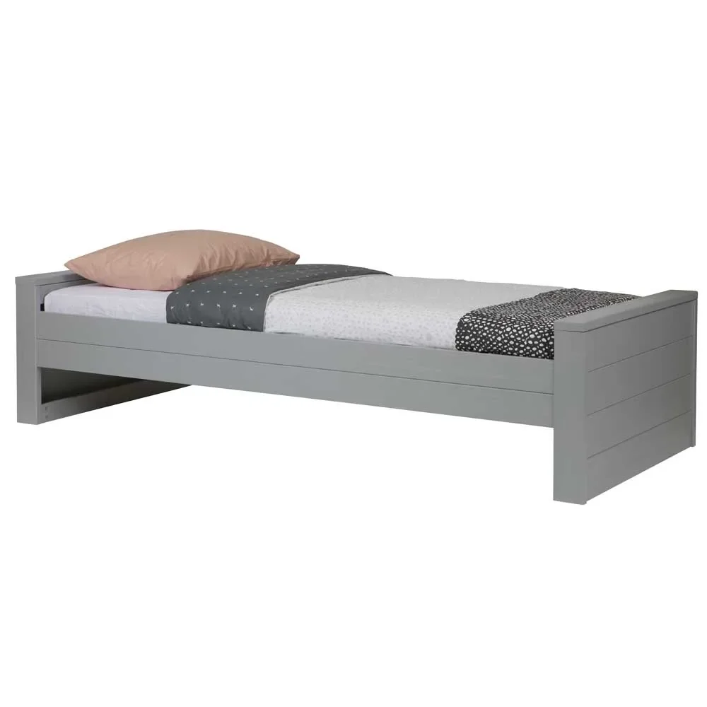 Wood Cot Dennis concrete gray 90 x 200 cm