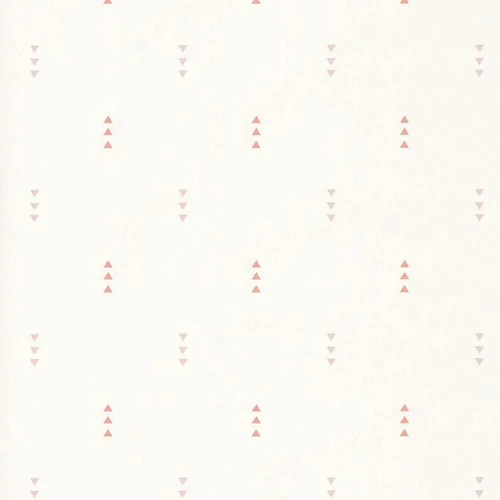 Casadeco children's wallpaper Happy Dreams triangle pink coral