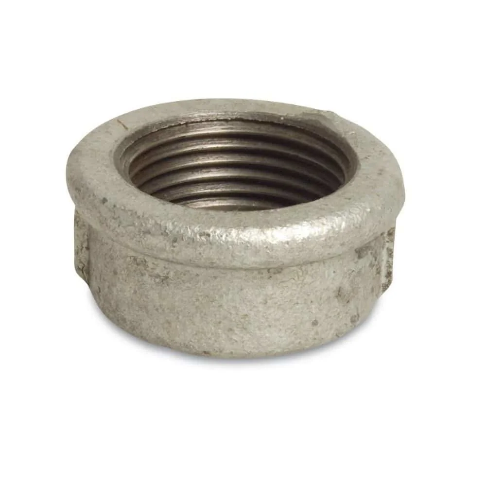 3/8" Malleable Iron Pipe Cap - Galvanized Threaded Fitting