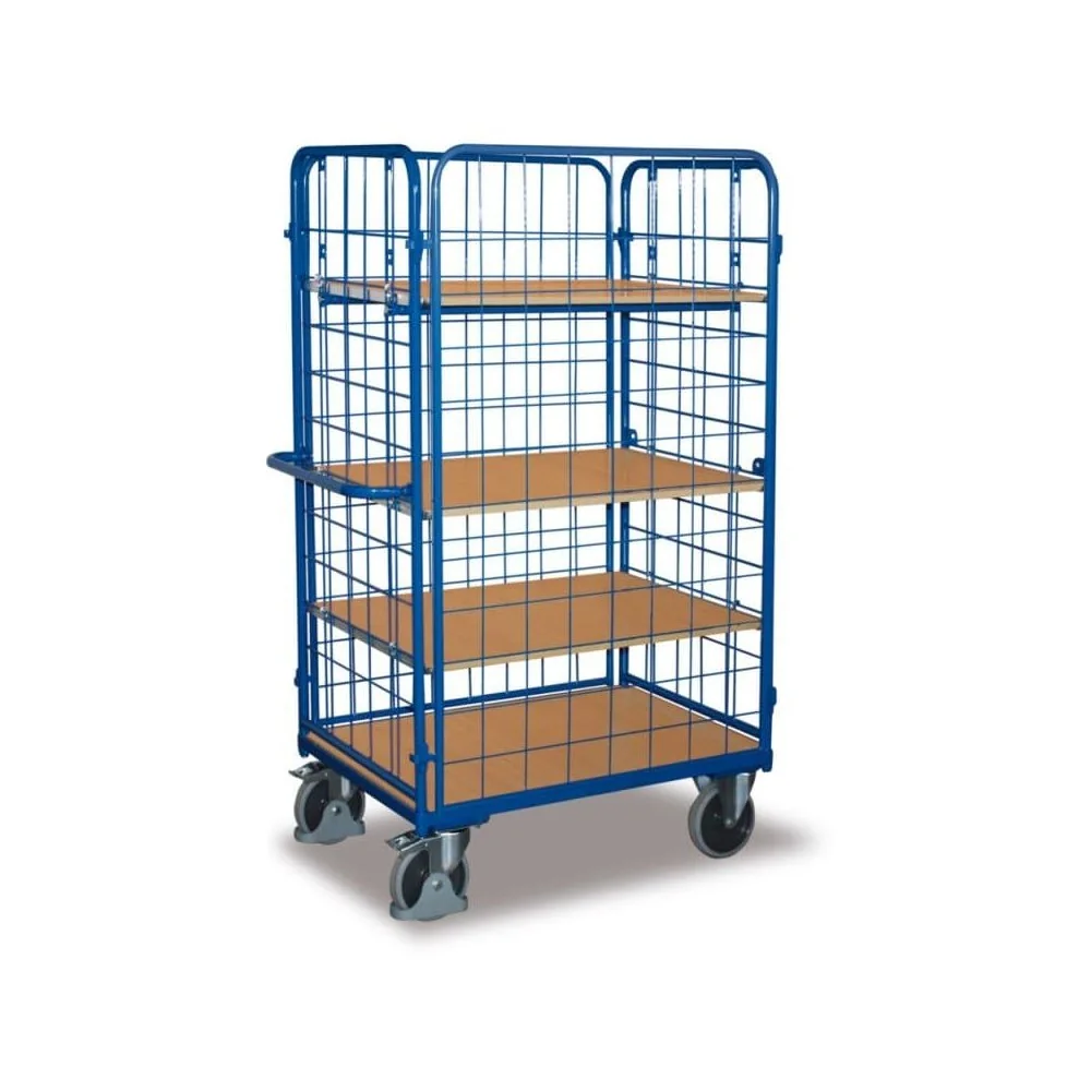 Shelf Cart, Heavy Duty Four Sided Cart with Shelves, EasySTOP