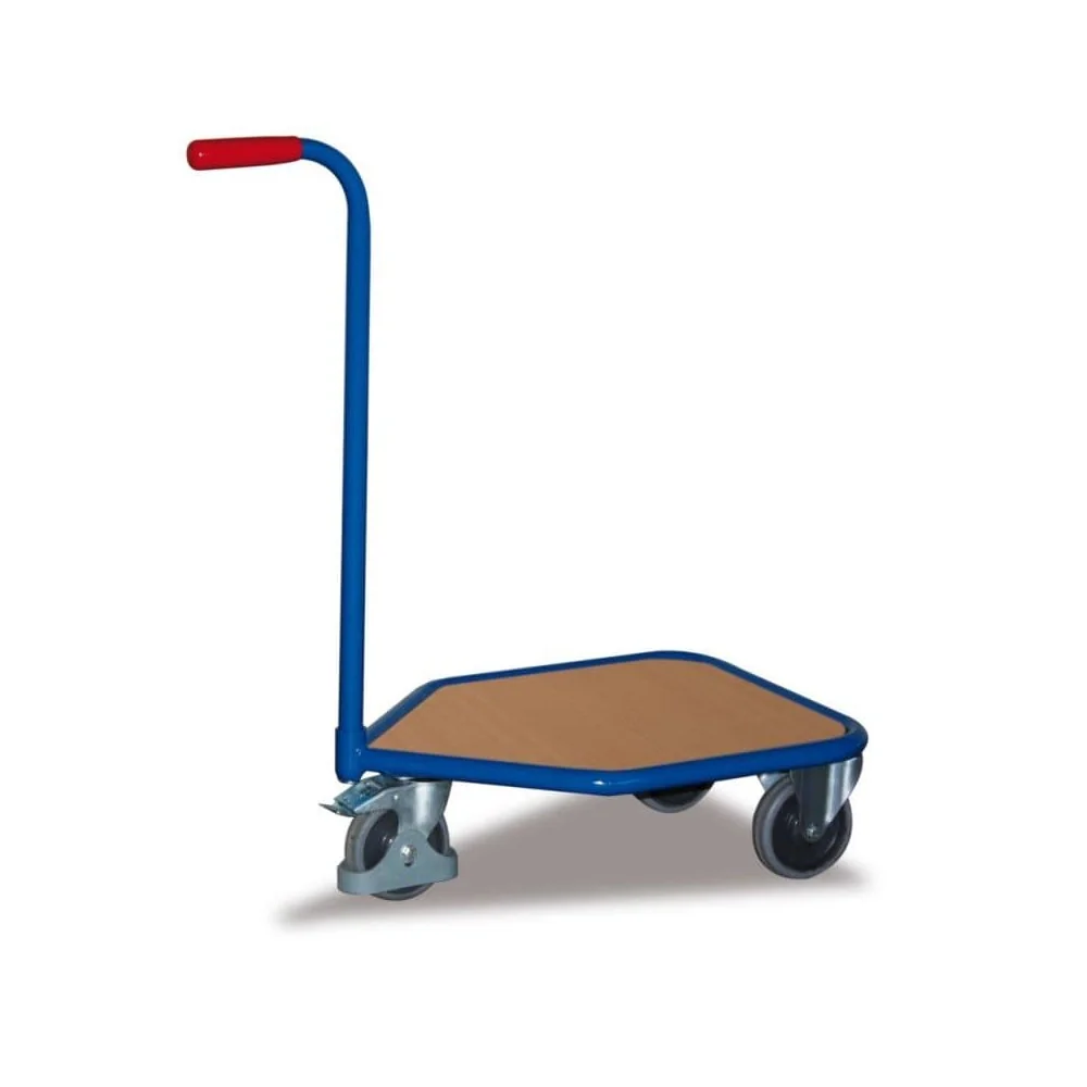 3-Wheel Hand Truck with Wood Platform, 150 kg Capacity