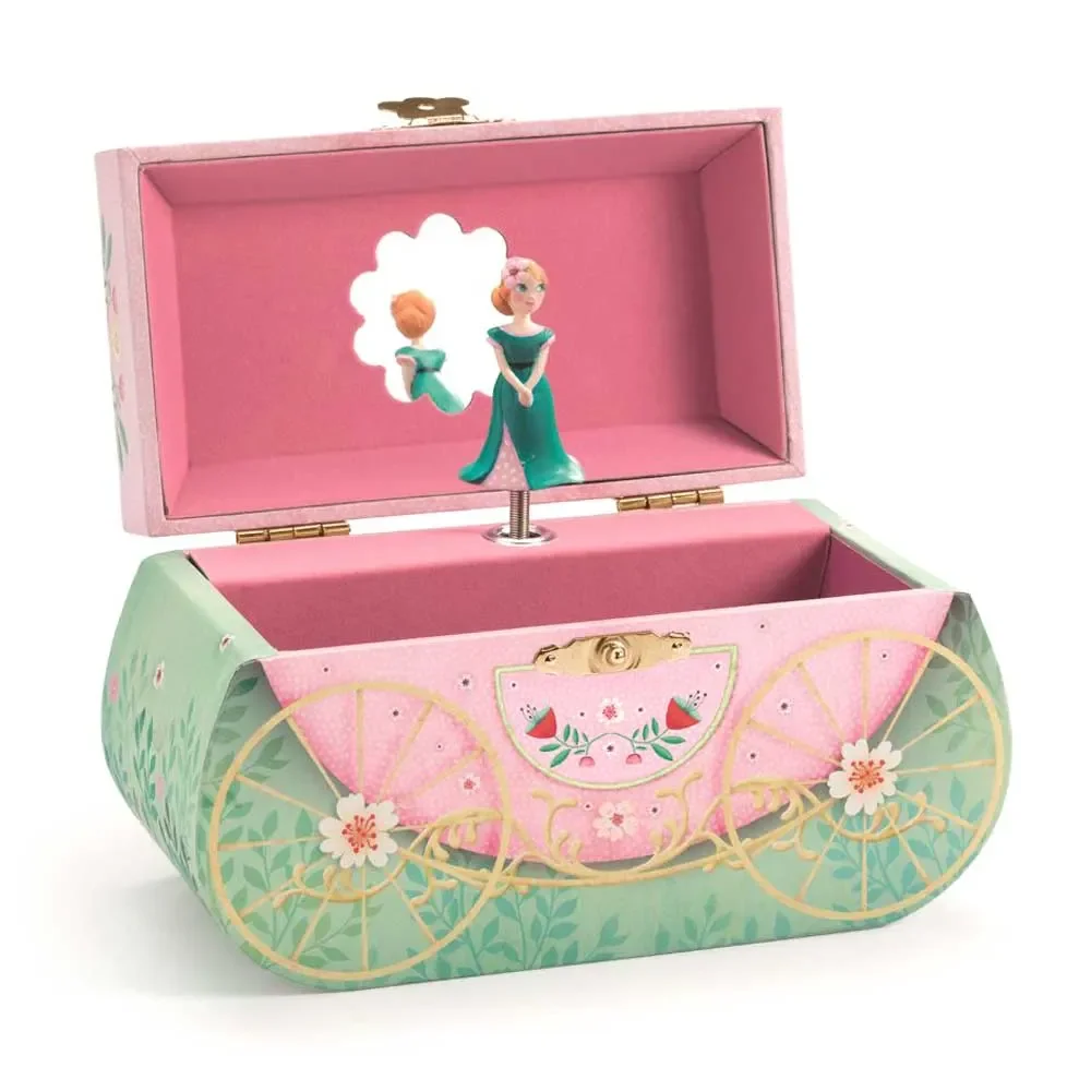 Djeco jewelry box with music box girl with cat