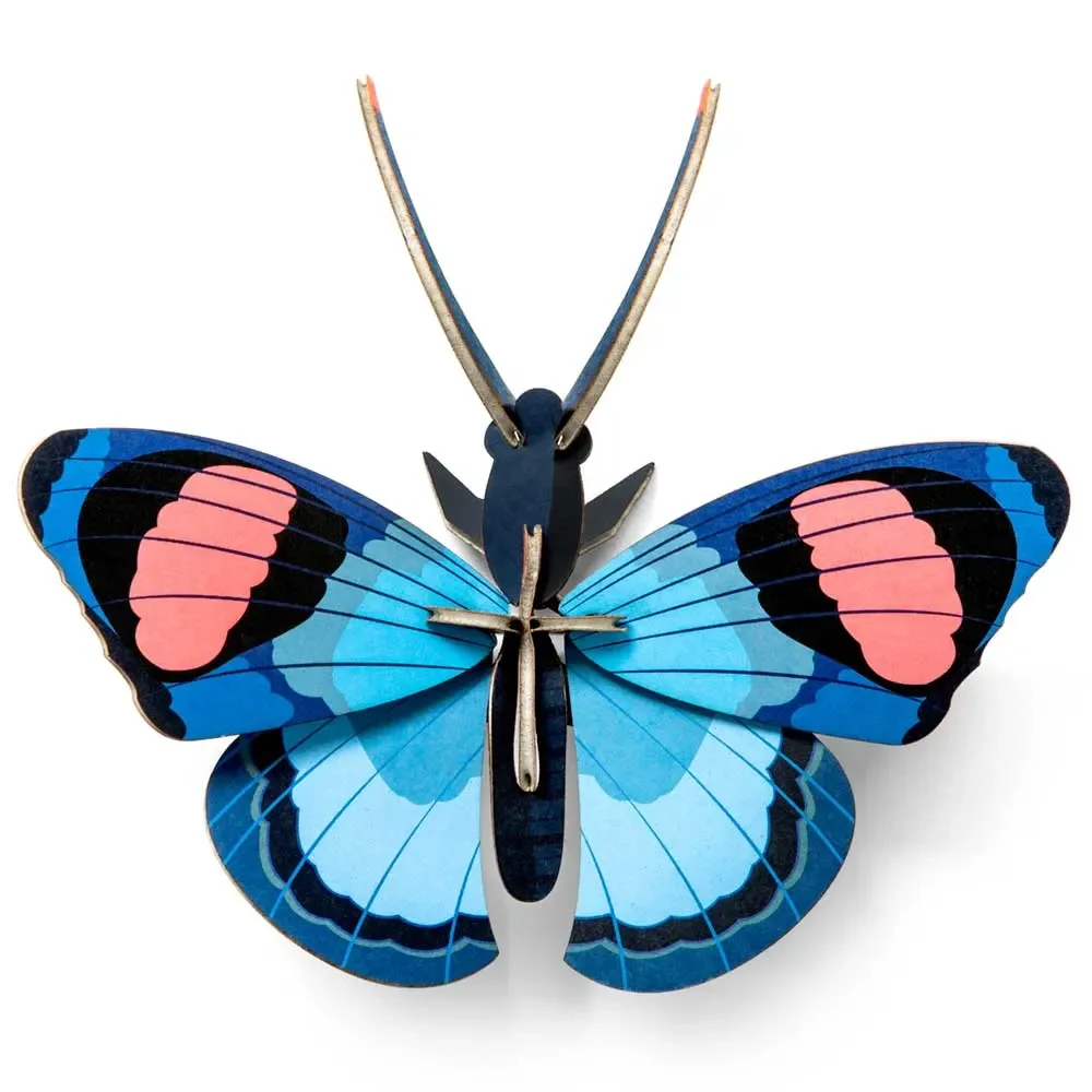 Studio Roof 3D butterfly blue cardboard