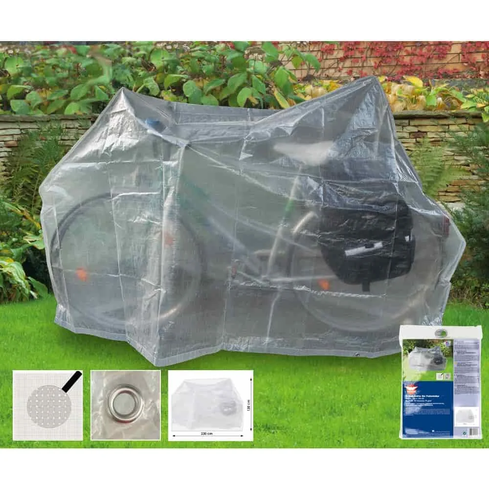 Transparent Bike Cover 230x120cm, Bicycle Storage Rain Cover